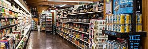 Beer selection at Ward's Supermarket