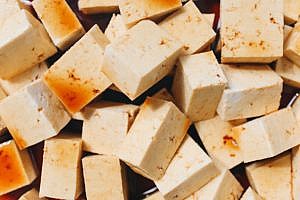 close up of tofu