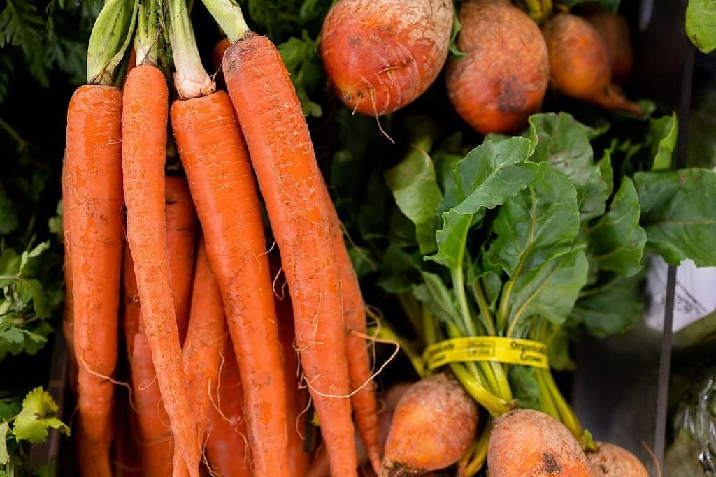 close up of fresh carrots